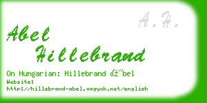 abel hillebrand business card